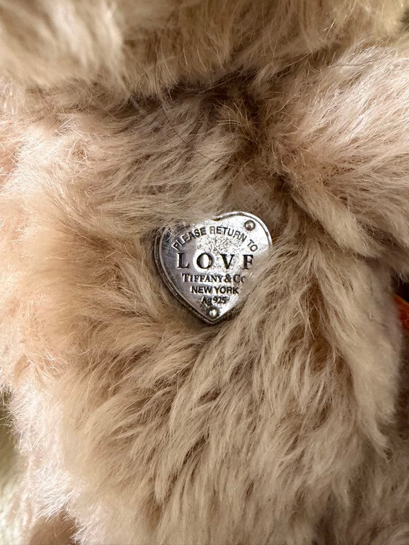 Tiffany×Steiff コラボベア ぬいぐるみ　銀ハート変色あり