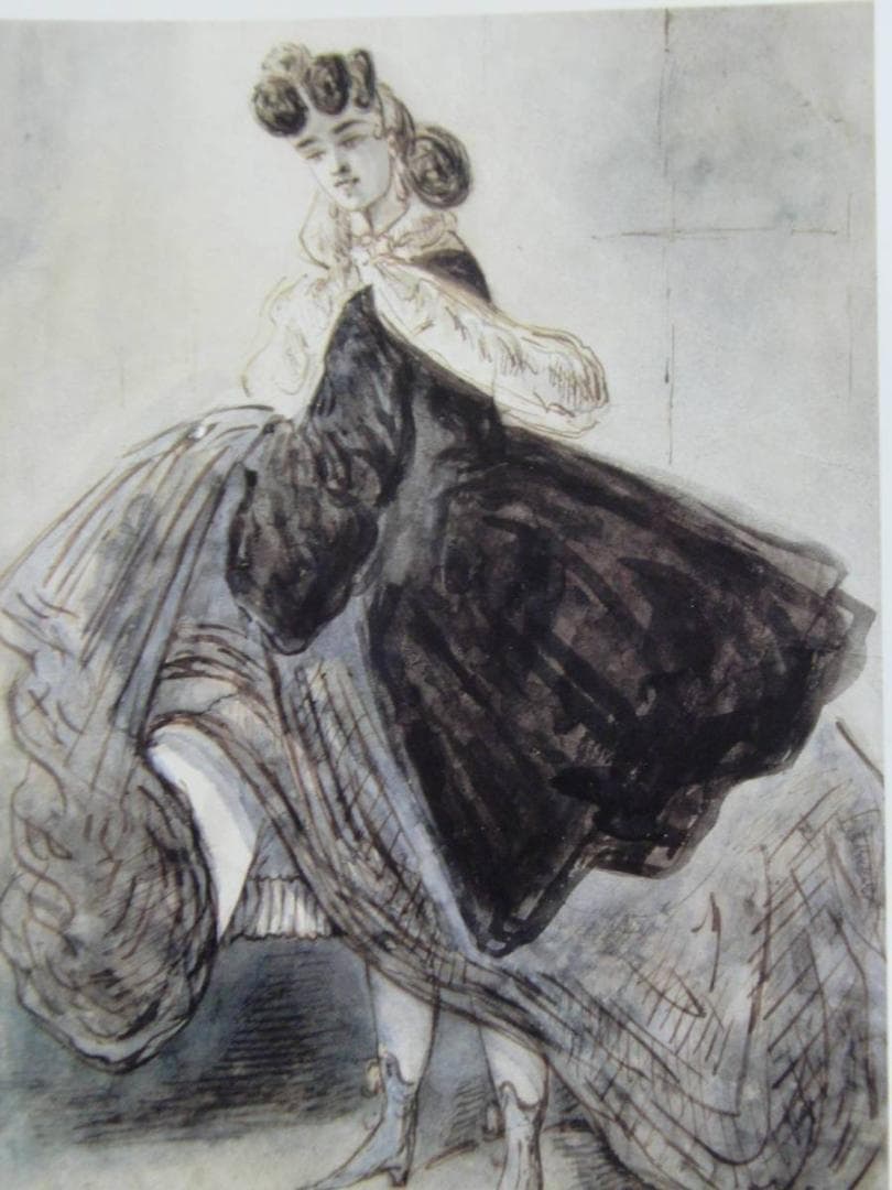 コンスタンタン・ギース【流行のドレスを着た婦人】、希少な画集画