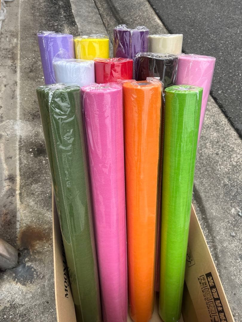 【引き取り希望】不織布ロール　フラワーラッピング　100本大量　65㎝×20m