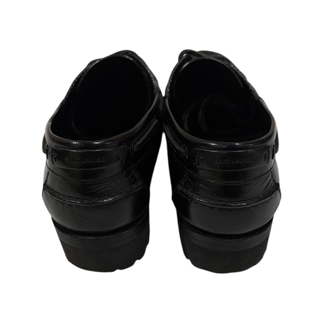 靴 saint laurent paris : leather loafers