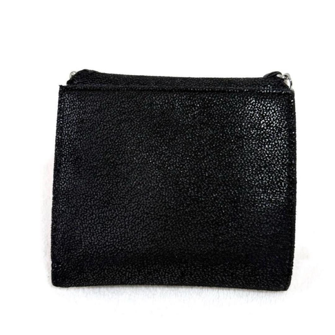 【極美品】ステラマッカートニー 二つ折り財布 ファラベラ ブラック