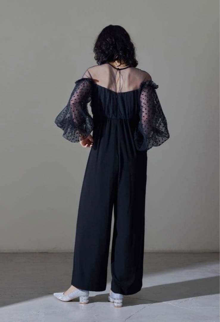 ANDRESD Flocky dot pants dress オールインワン