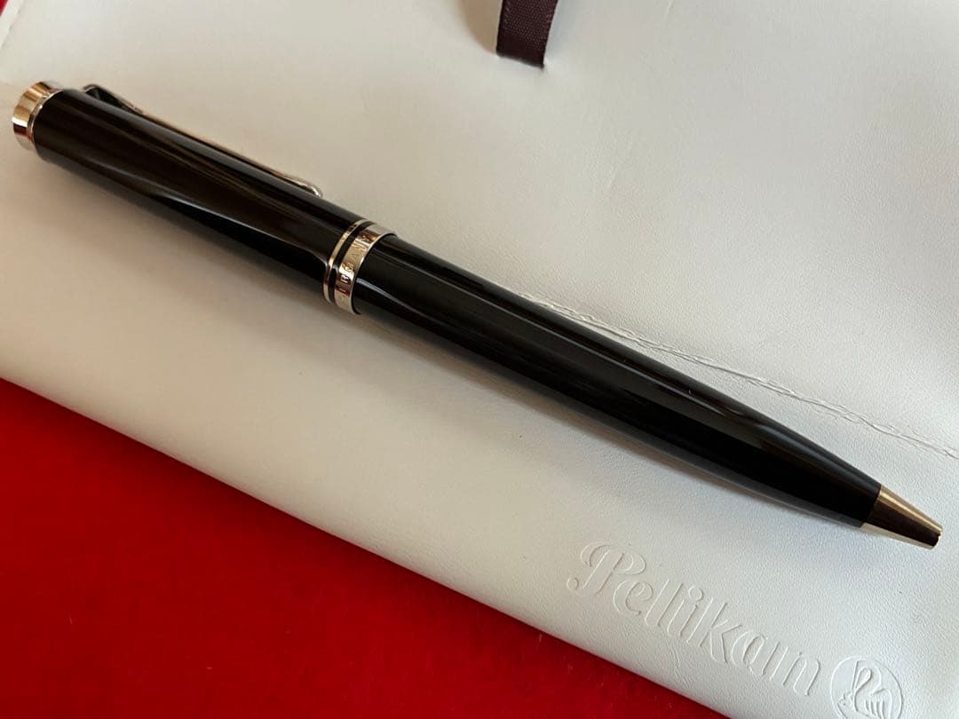 9/29迄ペリカンボールペン スーベレーンK805ブラック×シルバー 箱保証書付
