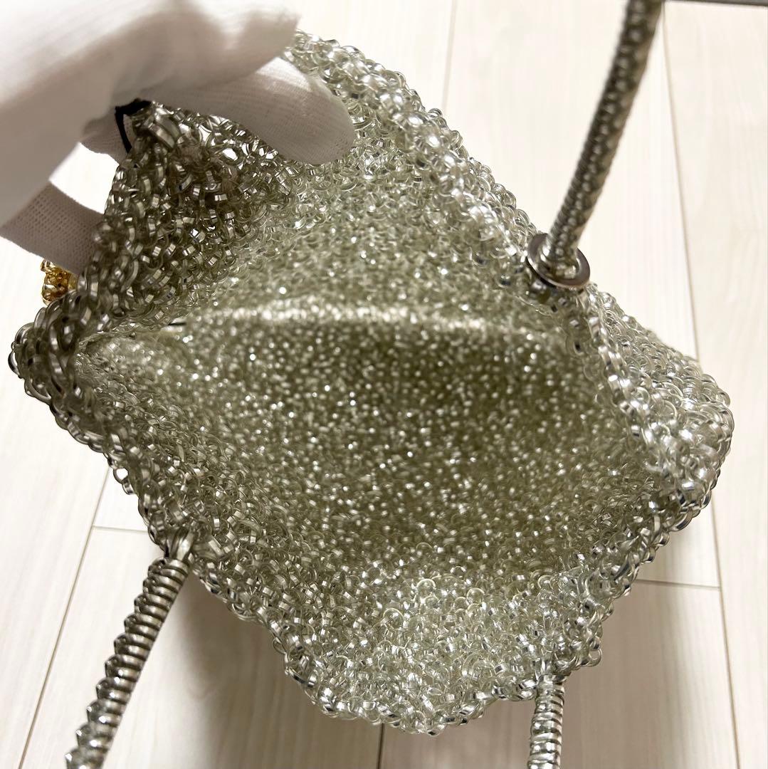 【美品】ANTEPRIMA アンテプリマ スクエア ワイヤーバッグ シルバー