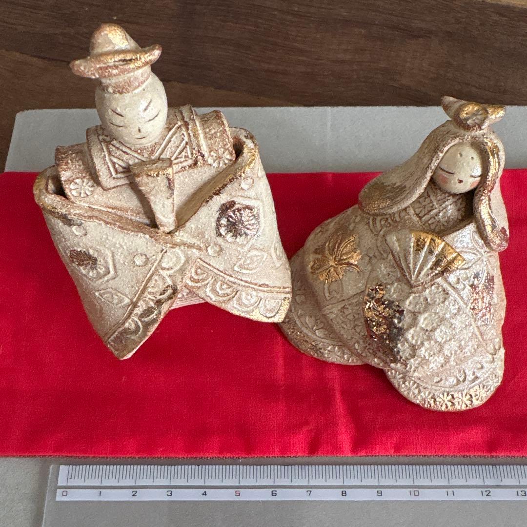 値下げ価格！雛人形 ♡ 陶芸家おひな様 陶器 ゴールド