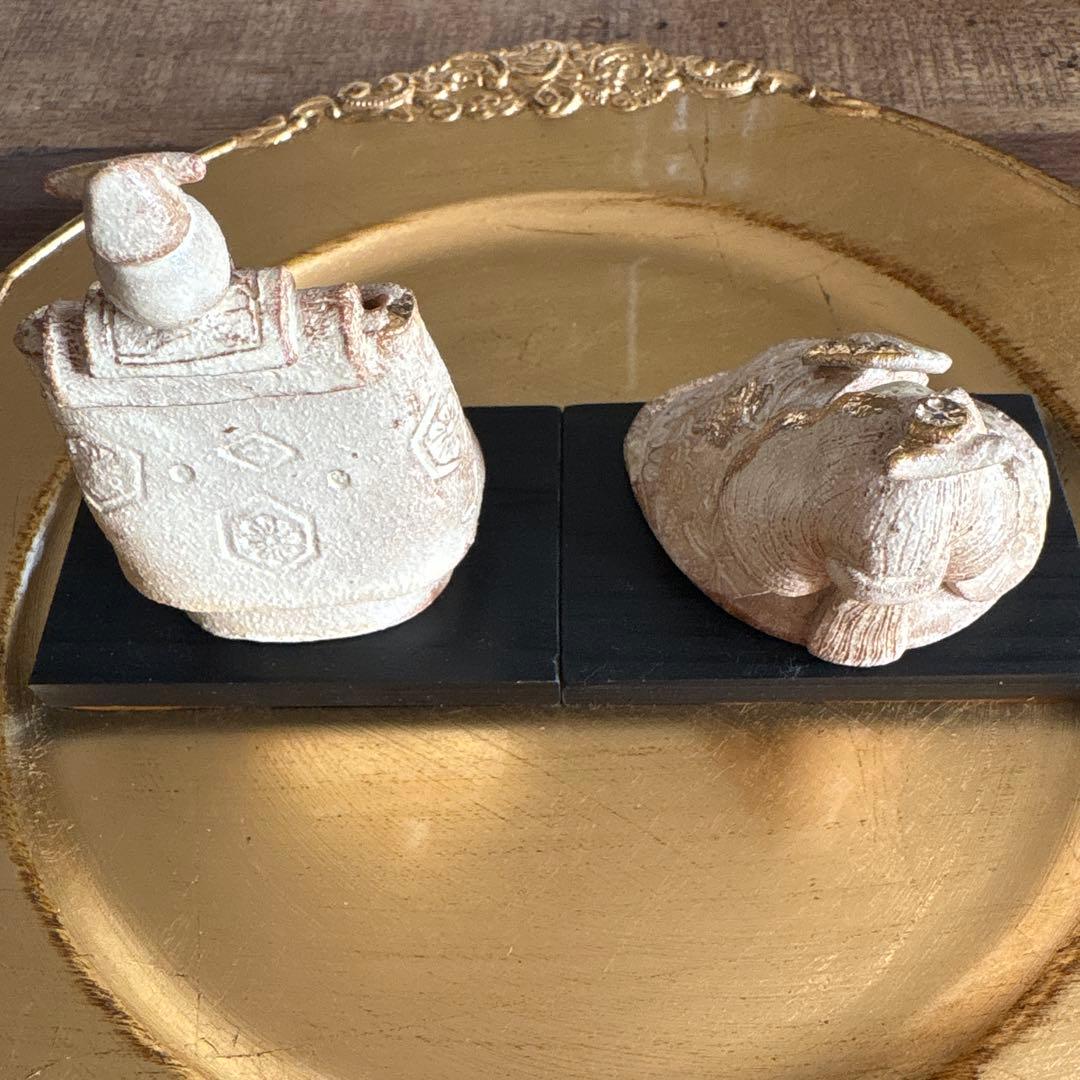値下げ価格！雛人形 ♡ 陶芸家おひな様 陶器 ゴールド