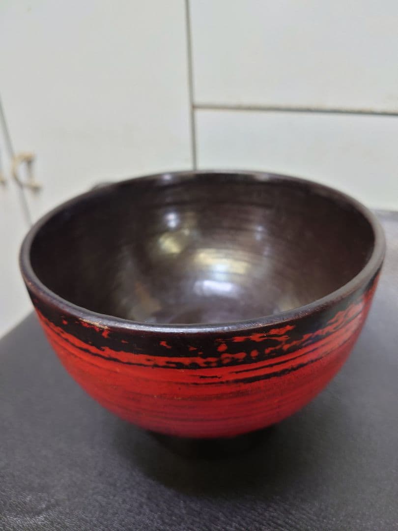 角偉三郎作　外根来塗合鹿椀