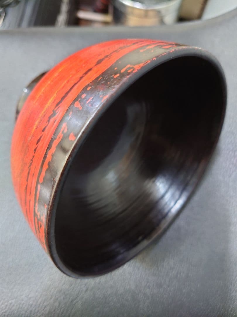 角偉三郎作　外根来塗合鹿椀