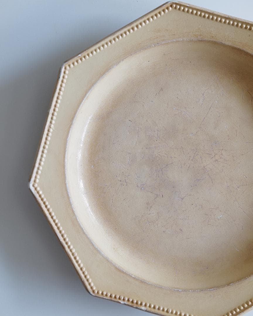 モントロー窯 1820年頃 枯れ果てたオクトゴナル 大皿