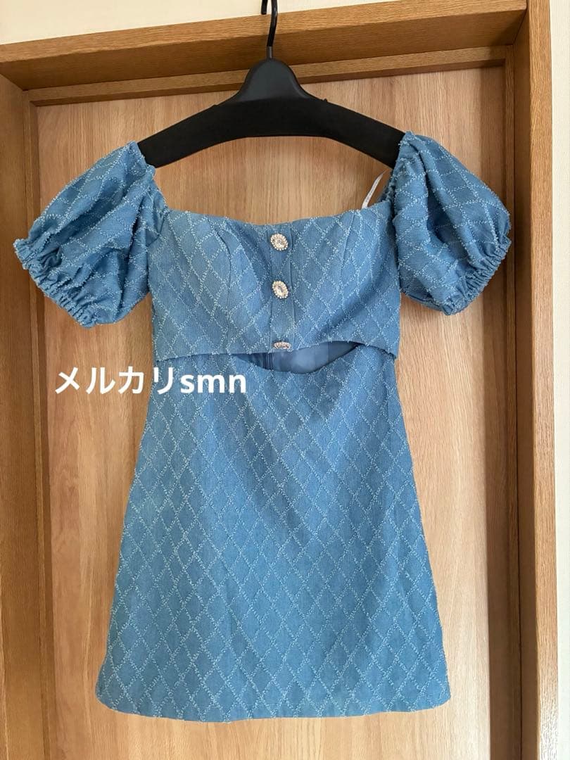 angelr デニムドレス　M ブルー　シュガー