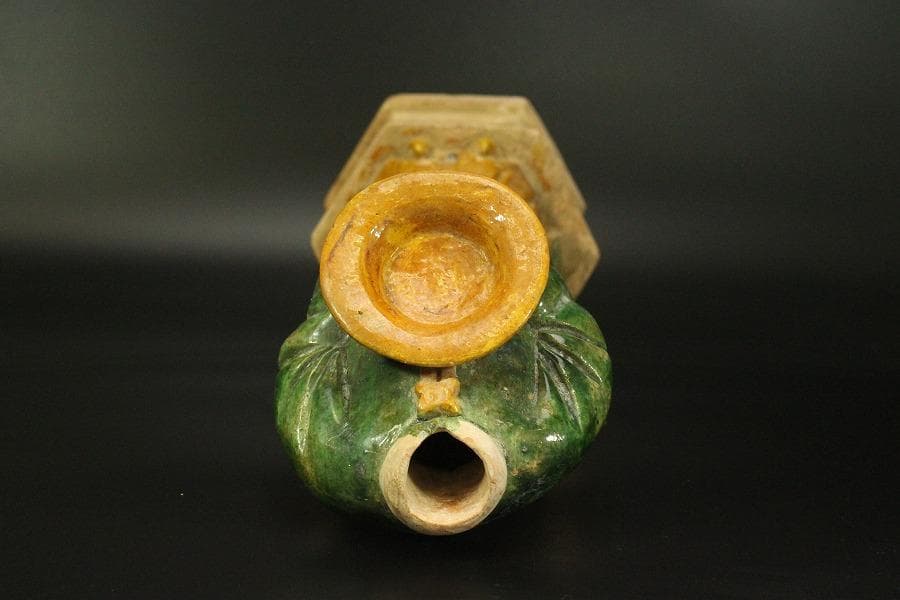 中国美術 唐三彩 宦官 俑 置物 高47cm(LC368)