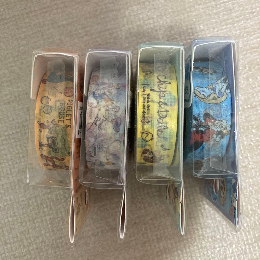 ディズニーキャラクターマスキングテープ４個セット