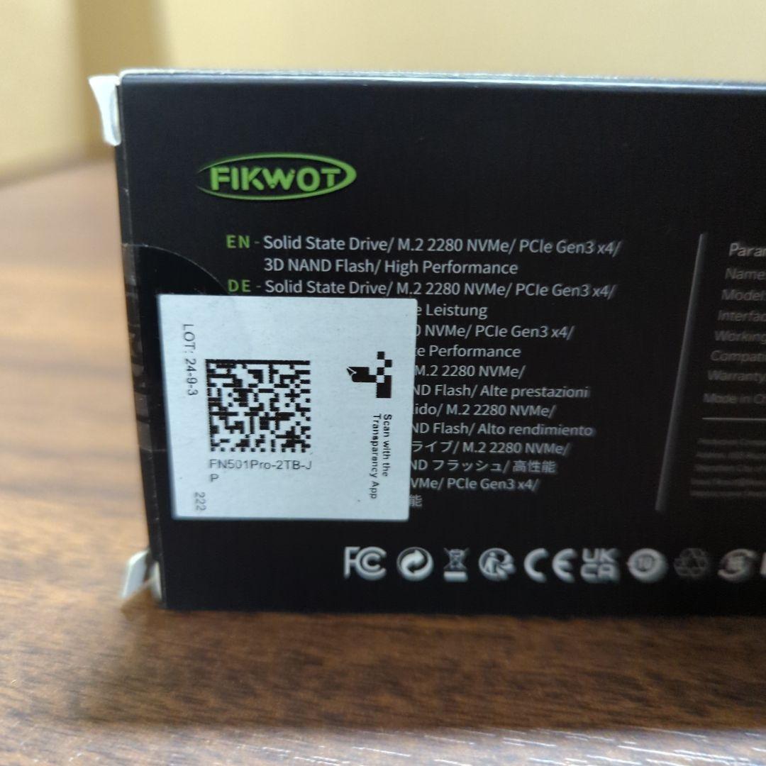 Fikwot FN501 Pro 2TB NVMe SSD 新品