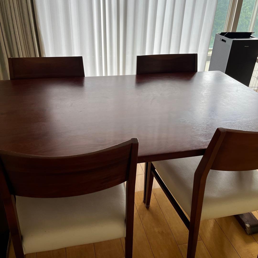 10/18土曜日　引き取り限定　ダークブラウン木製ダイニングテーブルセット