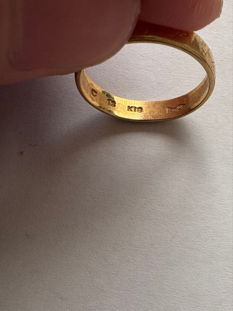 K18 リング　造幣局刻印あり　12-13号【限界価格】