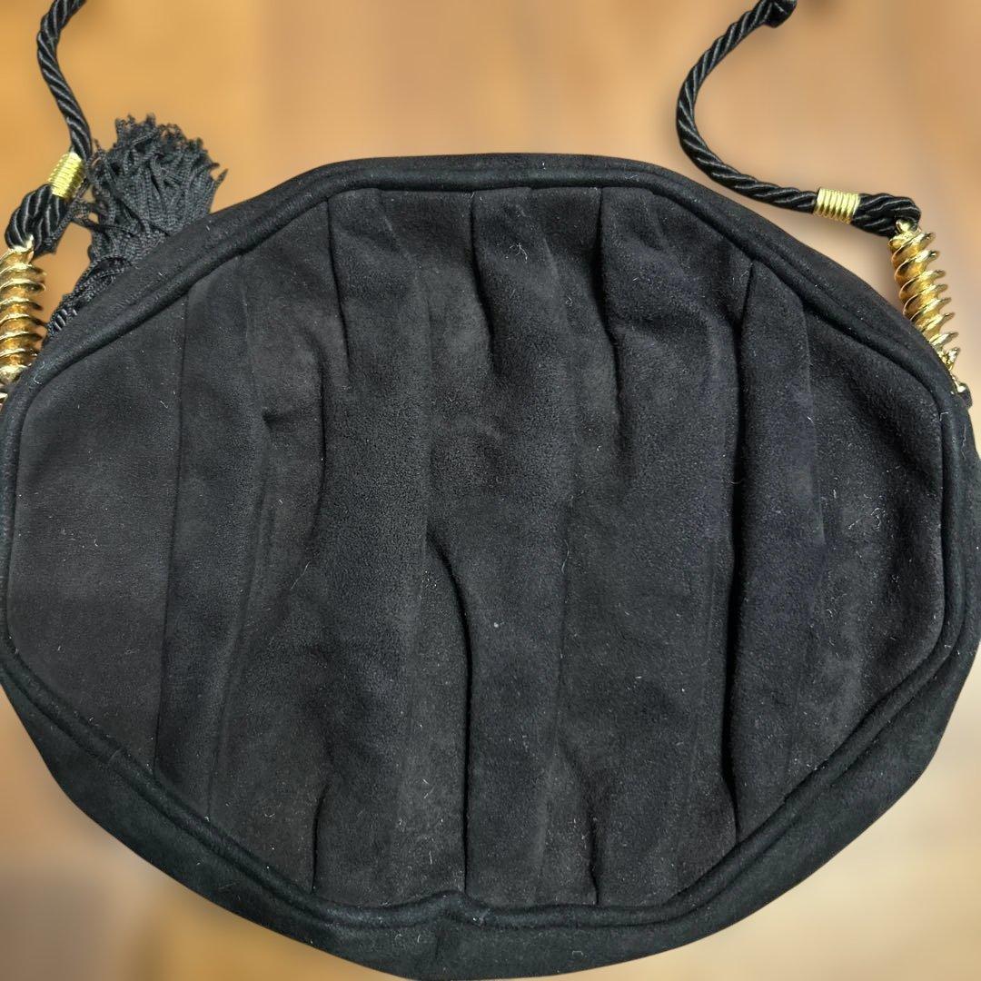 FENDI ブラックスエードパーティーバッグ