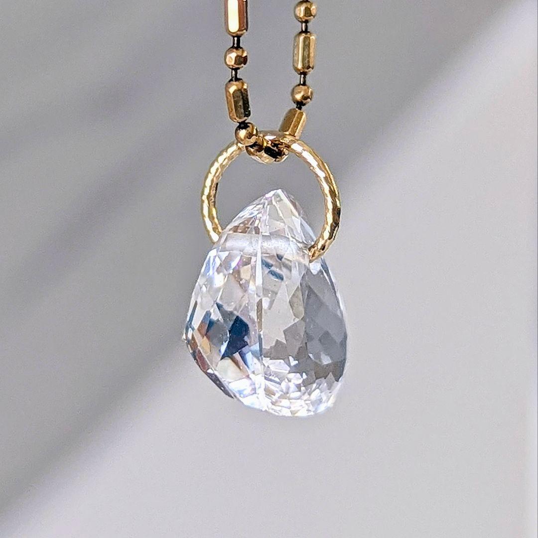 ♢miyumiyu♢K18 モルガナイト4.1ct ネックレスチャーム