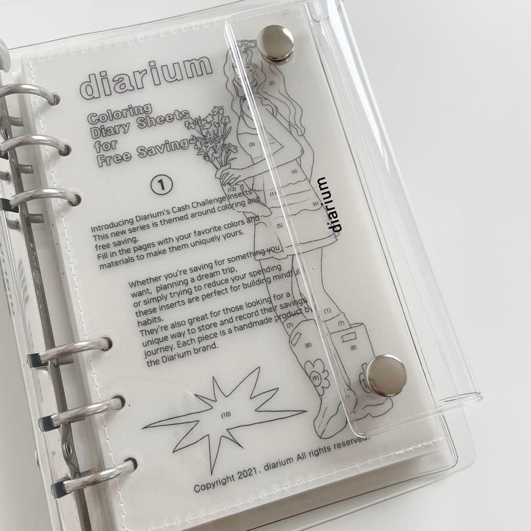 早い者勝ち　韓国　貯金　バインダー　A6 pvc diarium リフィル　2