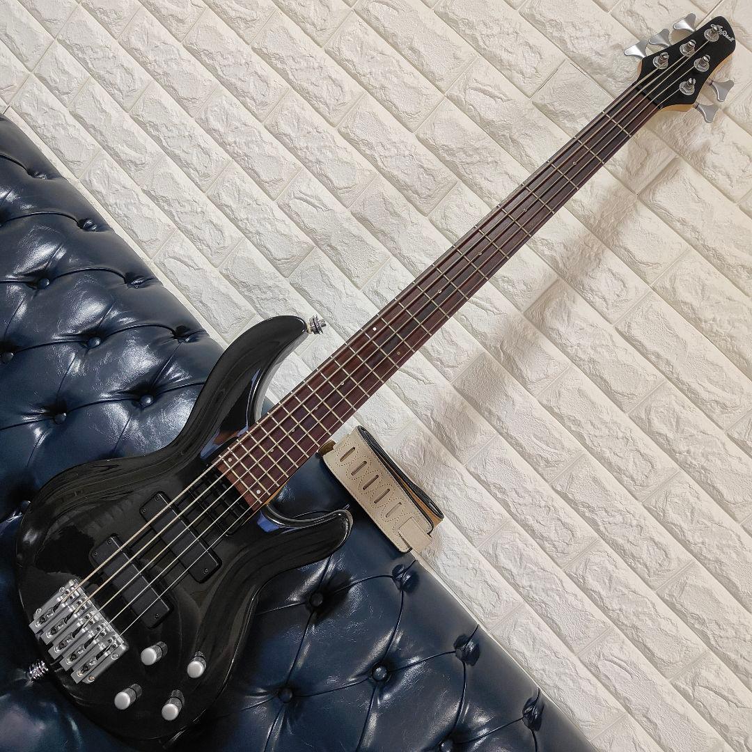 Aria pro 2 アリアプロ2 5弦ベース アクティブ 本革ストラップ付き