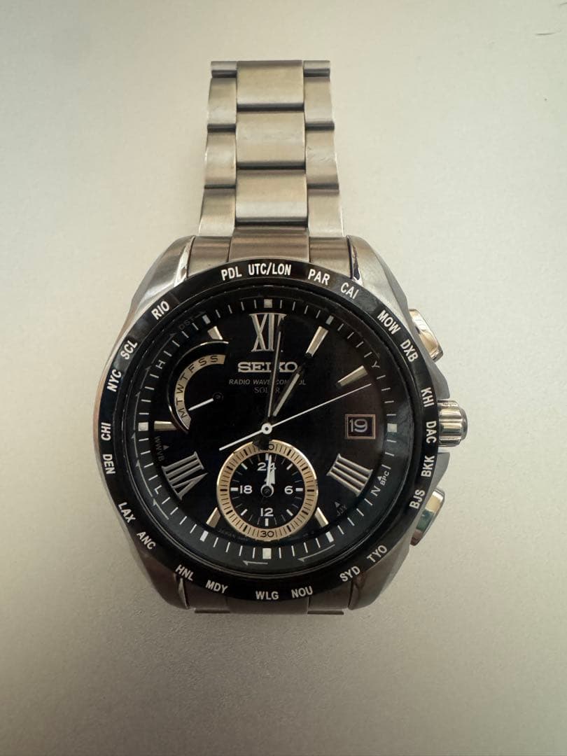 SEIKO 腕時計 ブラック ソーラー