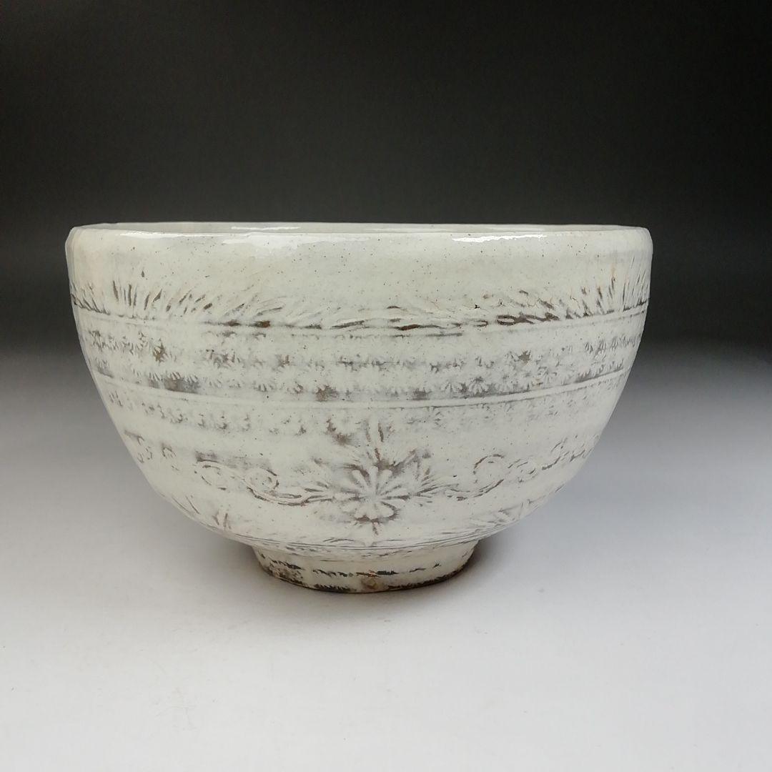 Ｔ８４９　茶碗　『三島唐津茶碗』『幸悦窯　瀧下悦弘 作』　共箱　抹茶碗　茶道具