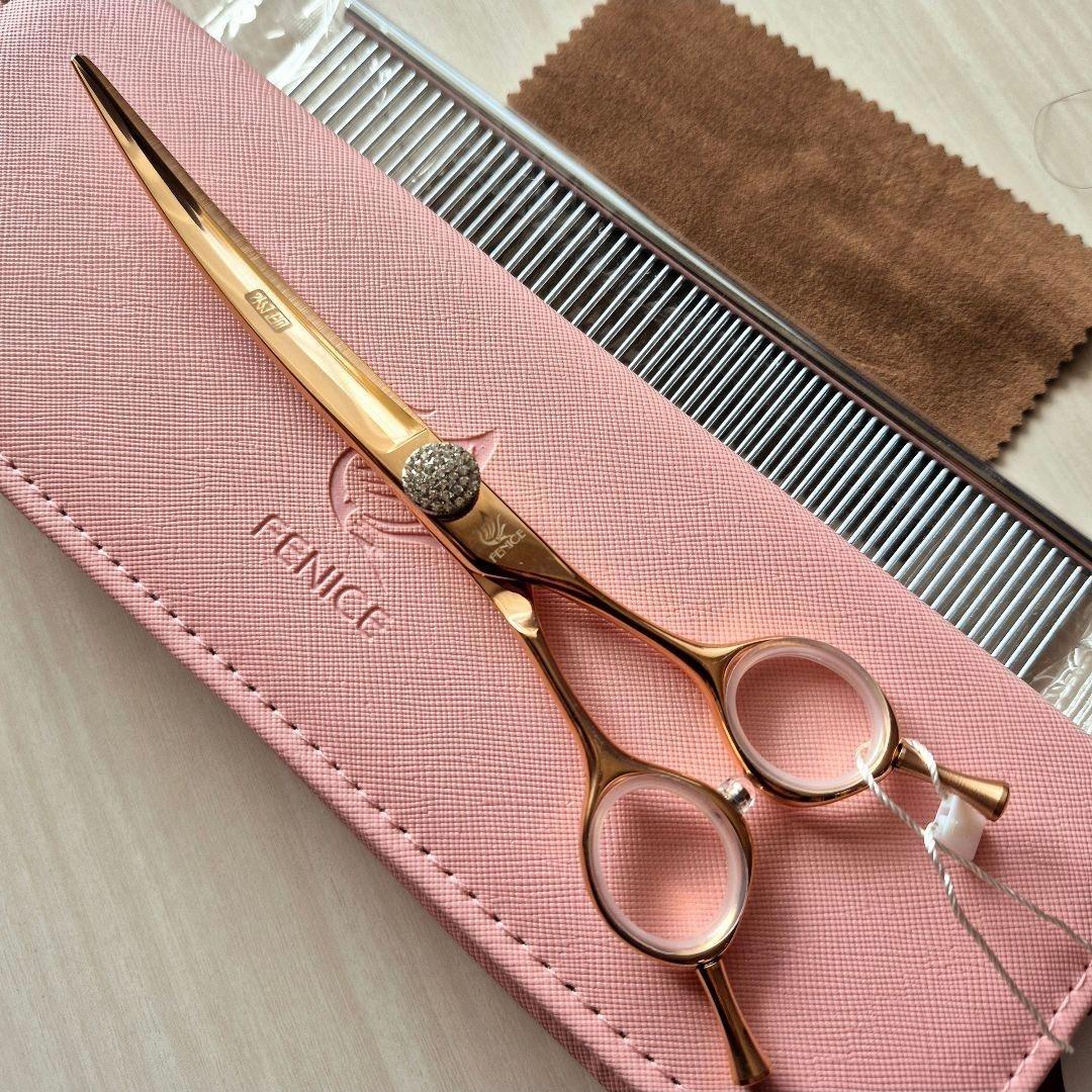 新品★フェニーチェ ★カーブシザー ギザ刄★7in &6.5in 2本セット