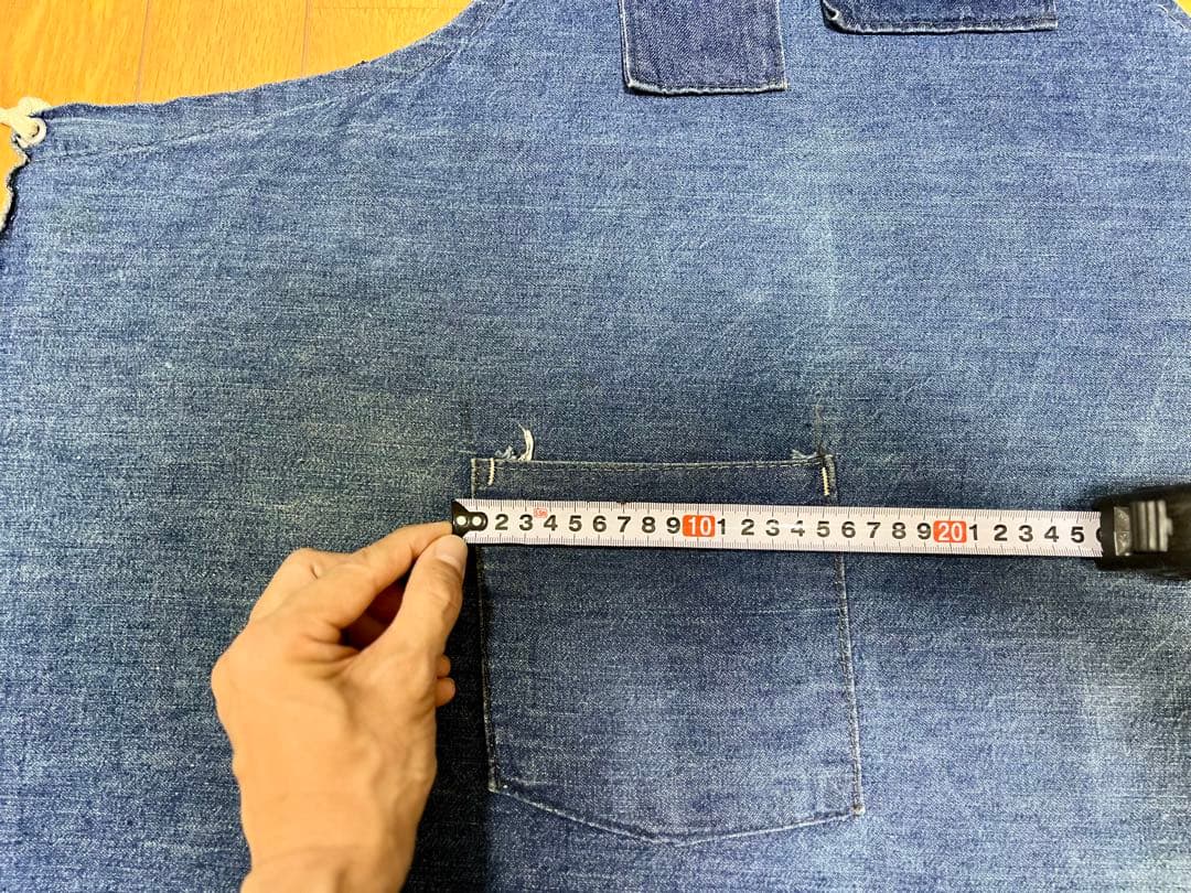 50s 60s ビンテージデニムエプロン　上下　耳付き　vintage