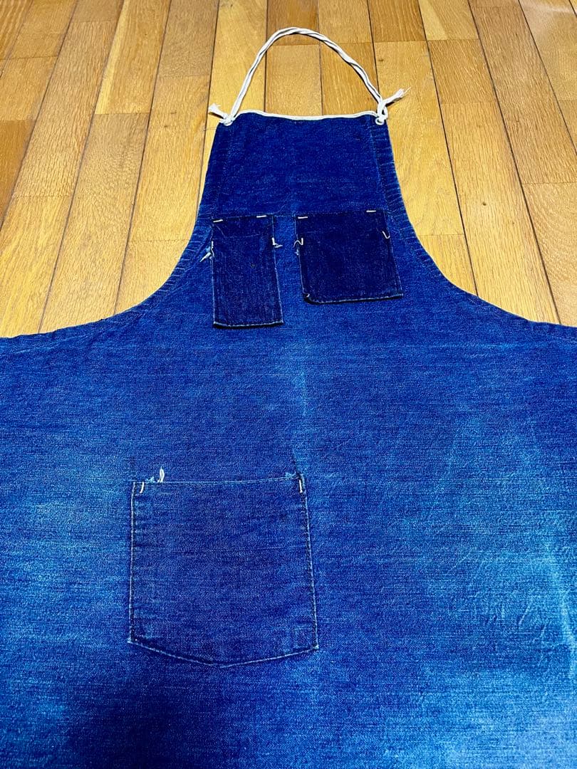 50s 60s ビンテージデニムエプロン　上下　耳付き　vintage