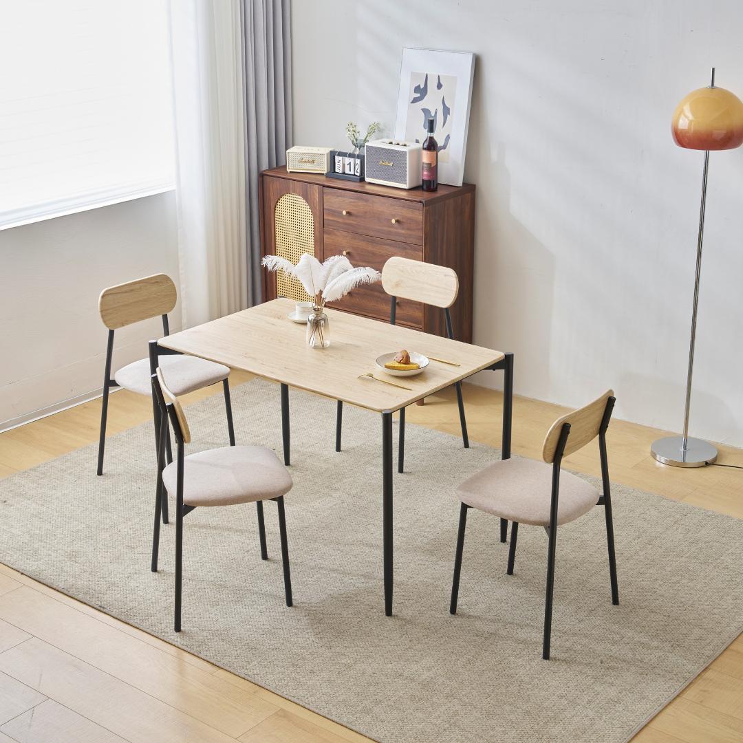 人気再入荷！ダイニングテーブルセット4人用 5点セット　チェア4脚NATURAL