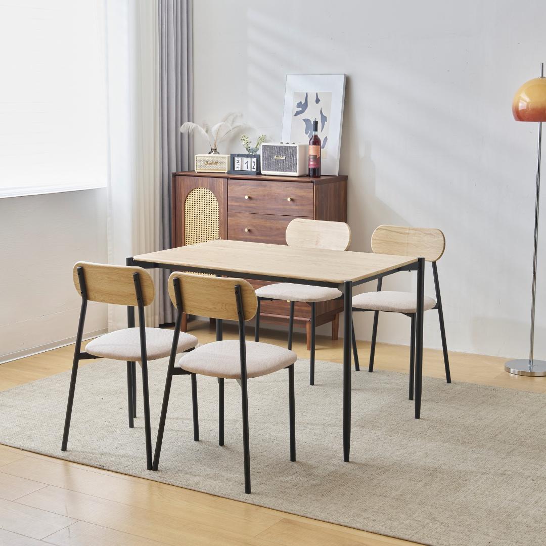 人気再入荷！ダイニングテーブルセット4人用 5点セット　チェア4脚NATURAL