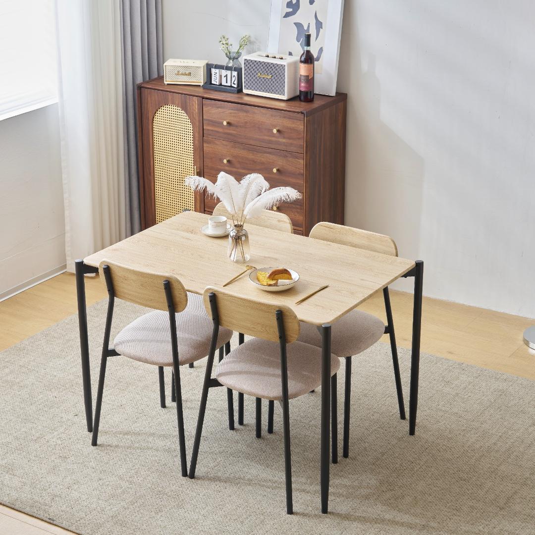 人気再入荷！ダイニングテーブルセット4人用 5点セット　チェア4脚NATURAL