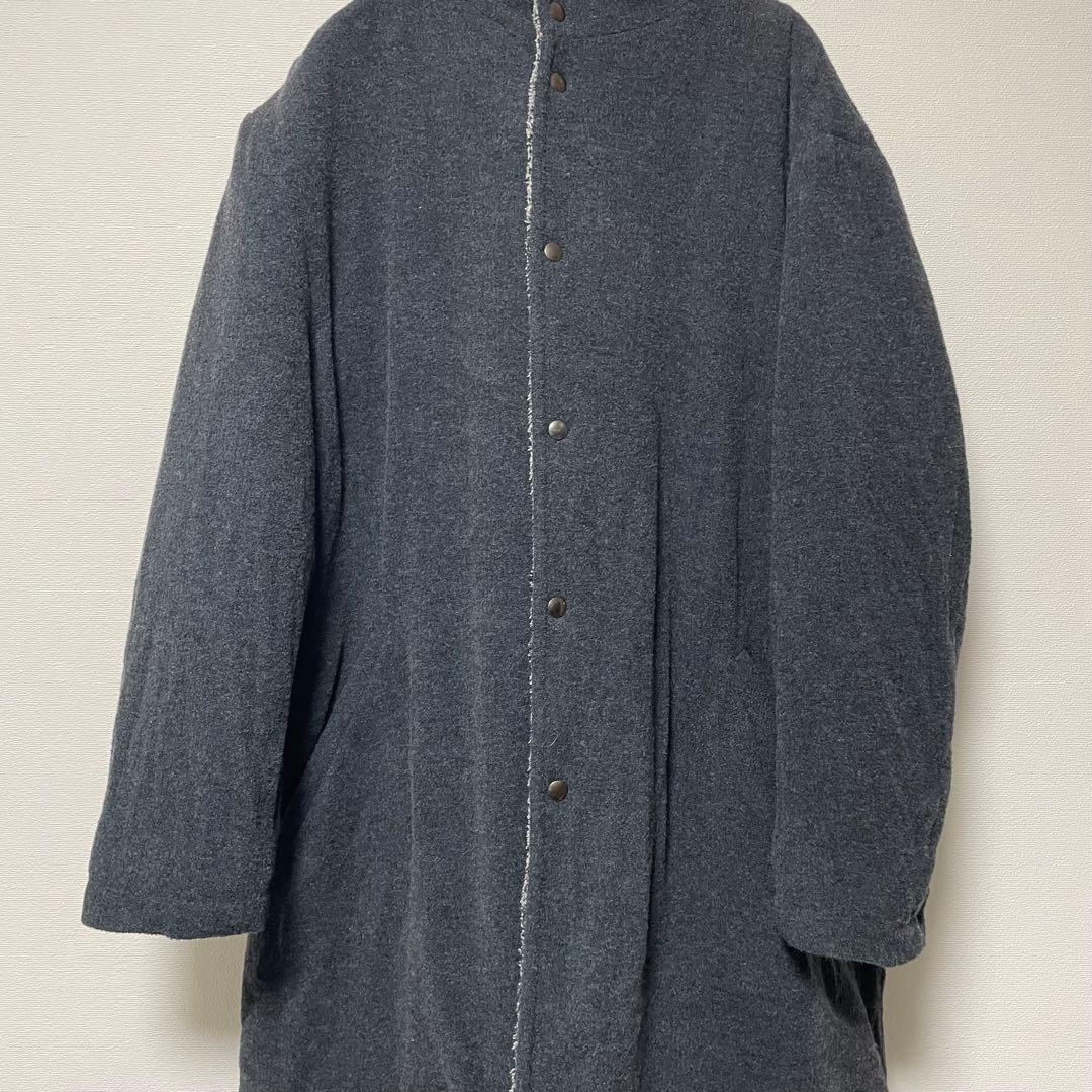 ジョルジオアルマーニ ウールコート フード付き イタリア製 グレー