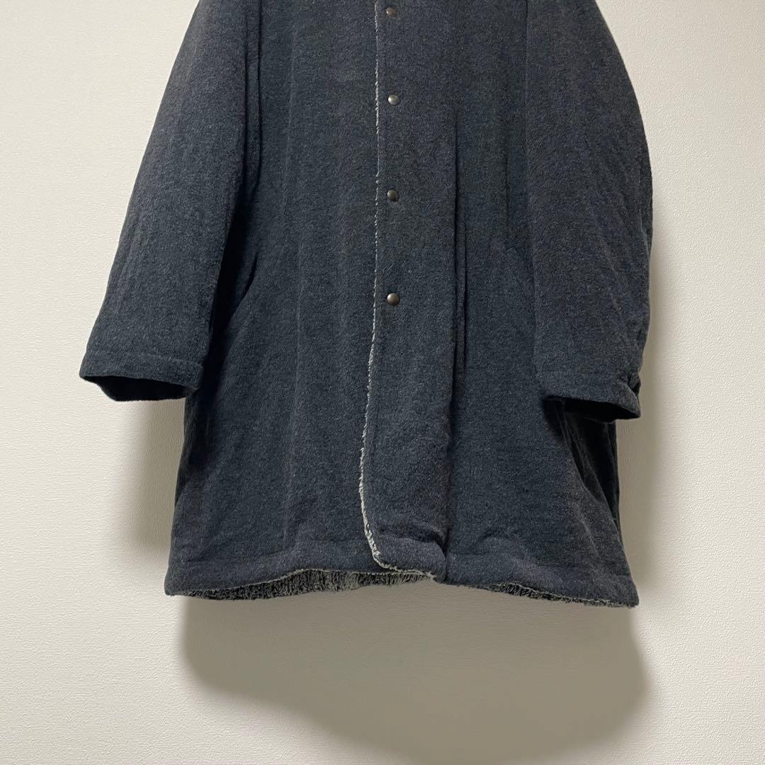 ジョルジオアルマーニ ウールコート フード付き イタリア製 グレー