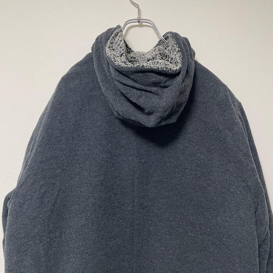 ジョルジオアルマーニ ウールコート フード付き イタリア製 グレー