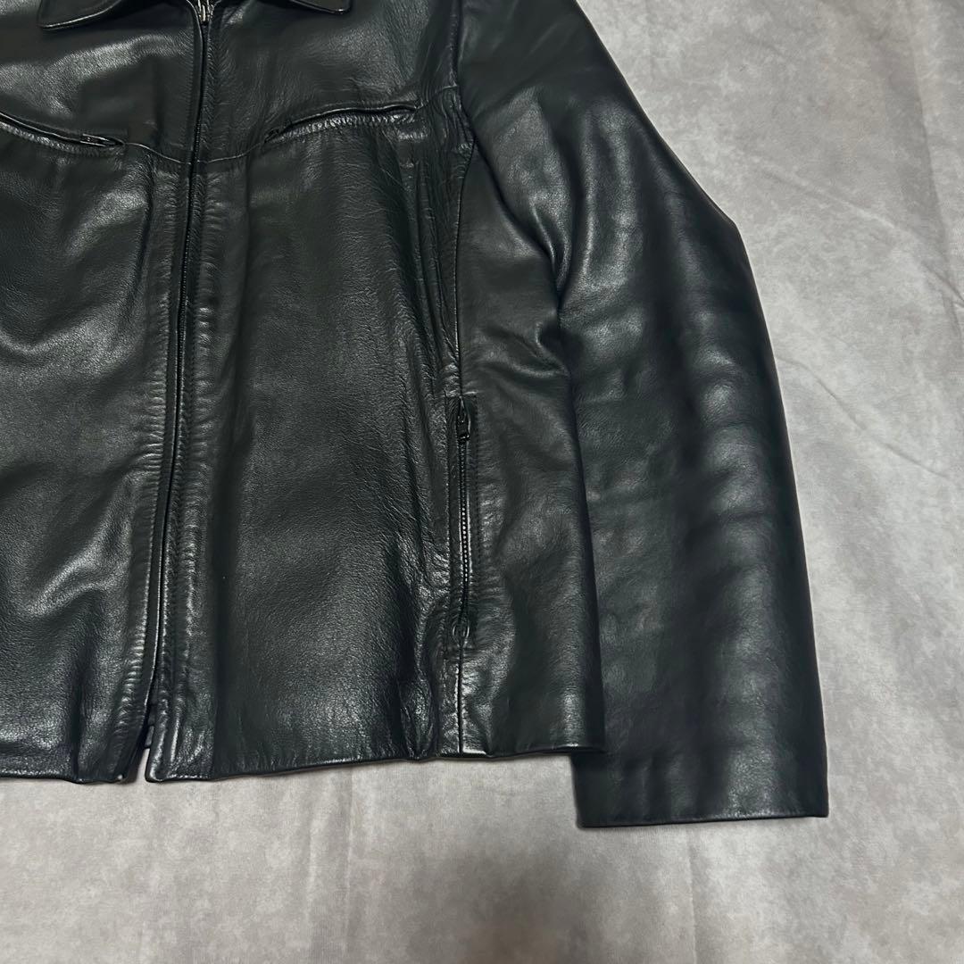 ジャケット・アウター 00s archive blouson leather jacket mode