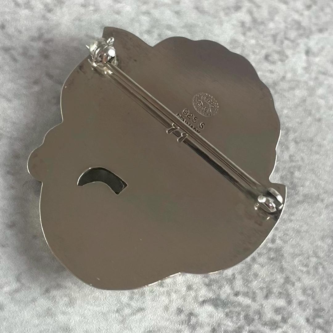 希少✨極美品 ジョージ ジェンセン 71 グリーンアゲイト ブローチ AG925