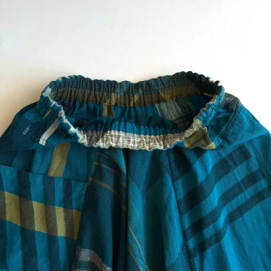 tamaki niime タマキニイメ タルンパンツ ロング ターコイズブルー