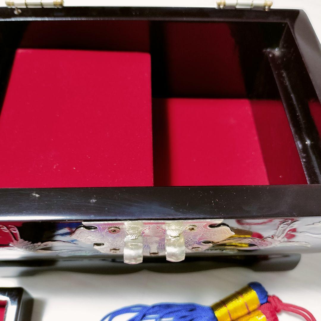 韓国伝統工芸　宝石箱　オルゴール　ジュエリーボックス　玉手箱　南京錠　嫁入り道具