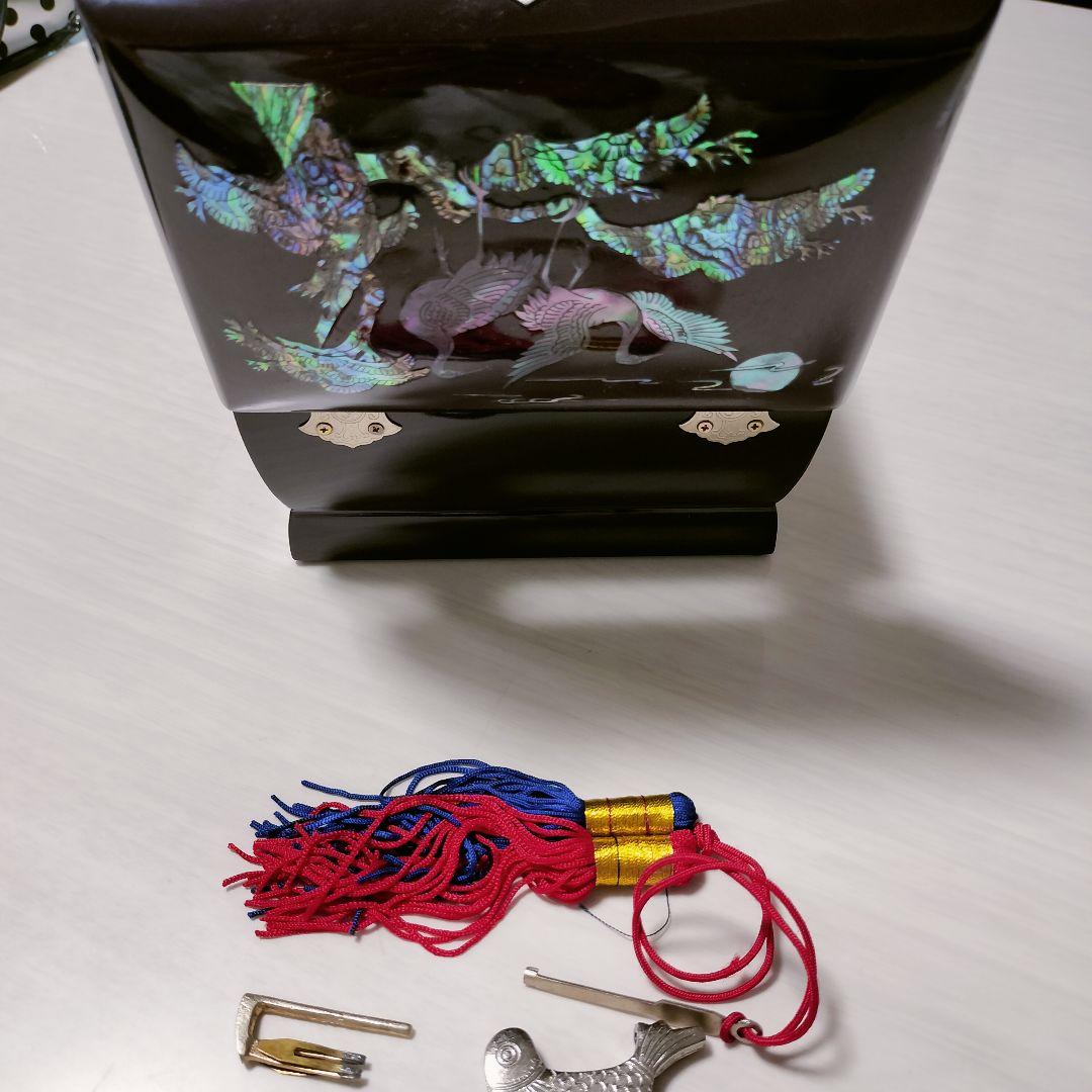 韓国伝統工芸　宝石箱　オルゴール　ジュエリーボックス　玉手箱　南京錠　嫁入り道具