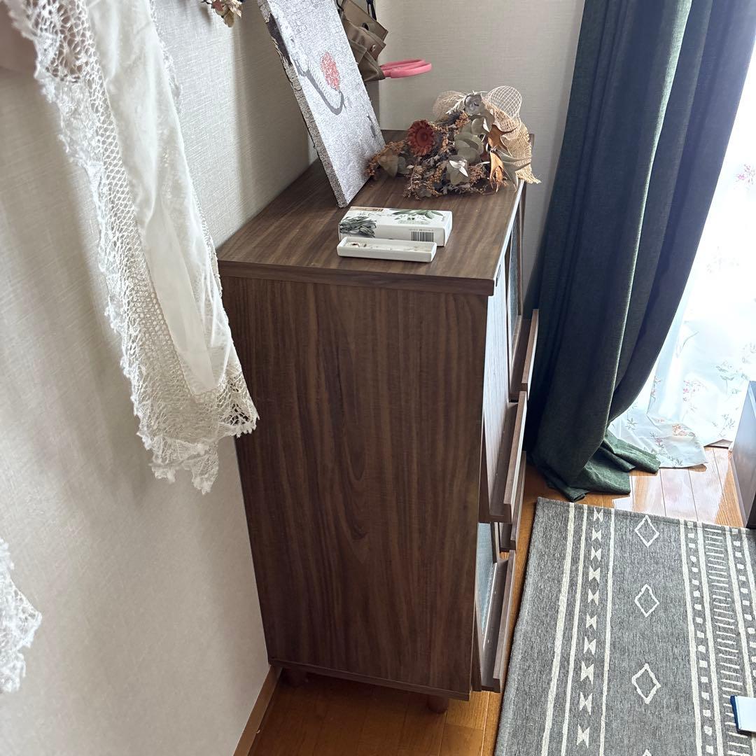 ブラウン木製マガジンラック 中型