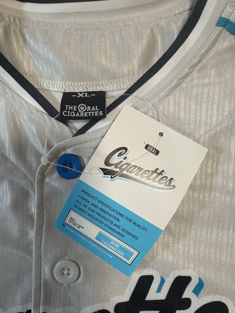 THE ORAL CIGARETTES ベースボールT 白