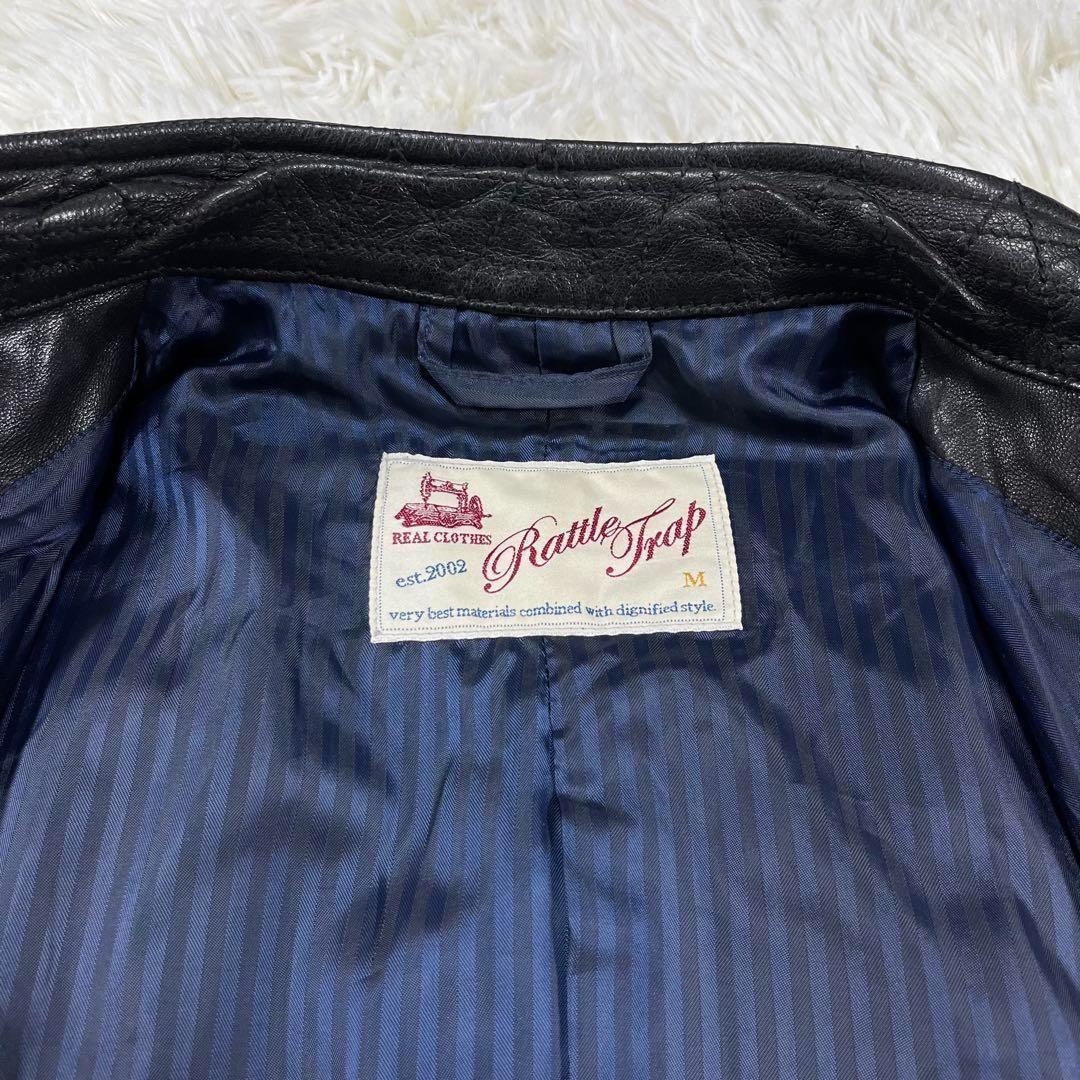 美品✨RATTLE TRAP シングルライダースジャケット　山羊革　Mサイズ