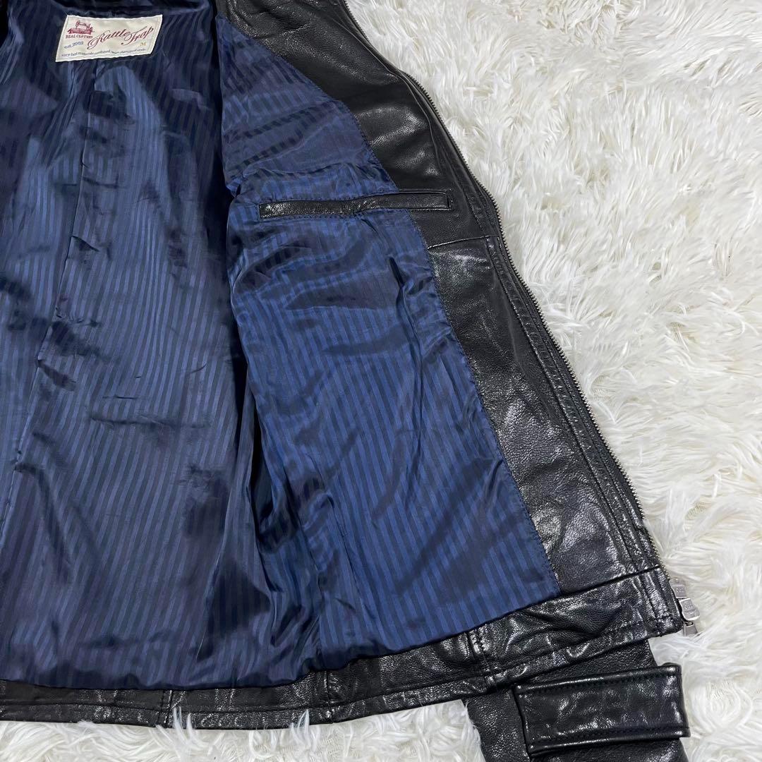 美品✨RATTLE TRAP シングルライダースジャケット　山羊革　Mサイズ