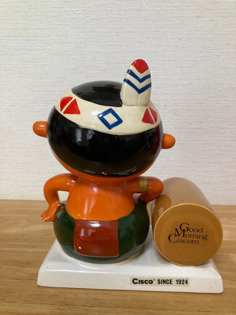 シスコーン坊や　インディアン　陶器置き時計