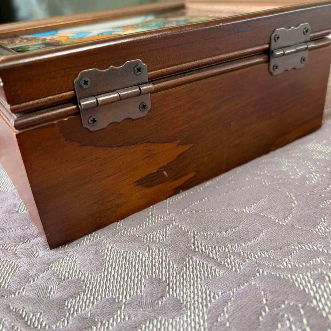 不思議の国のアリス 　オルゴール　ジュエリーボックス　ステンドグラス