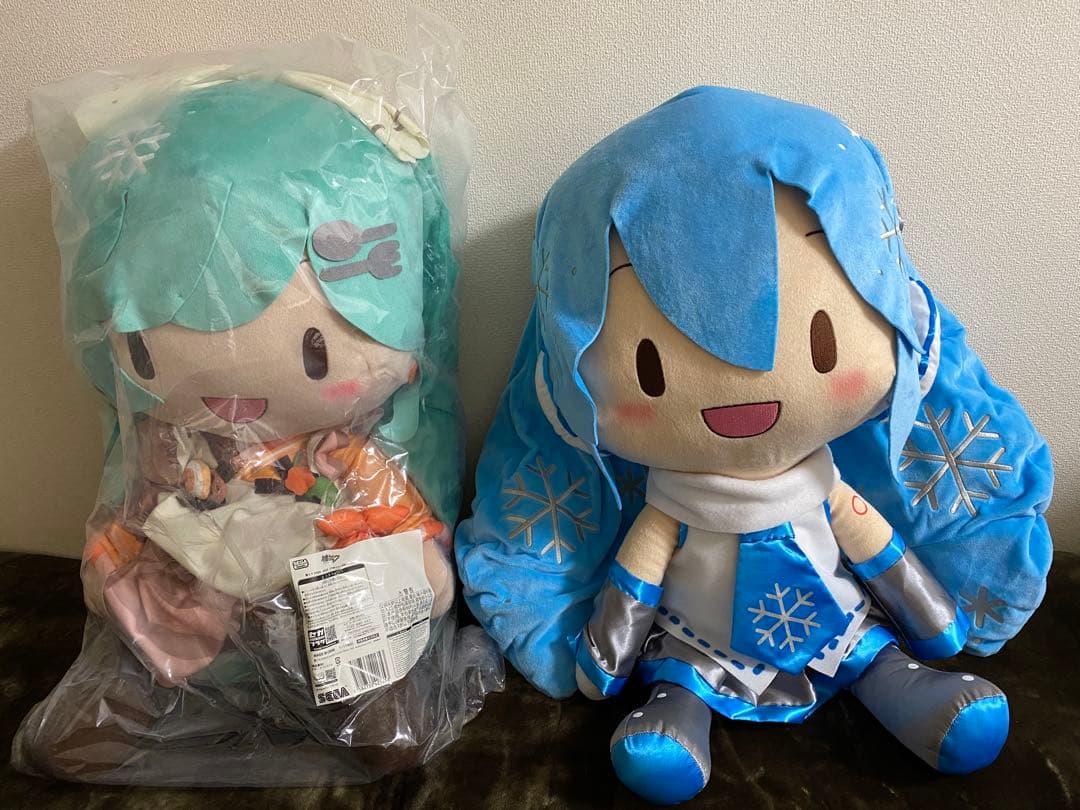 初音ミク 雪ミク どでかジャンボ ぬいぐるみ 2体