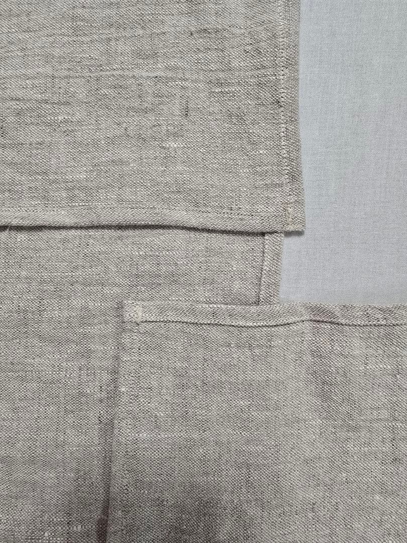 ミニバスタオル　オーガニック リネン　生成　染め無　大 フェイスタオル