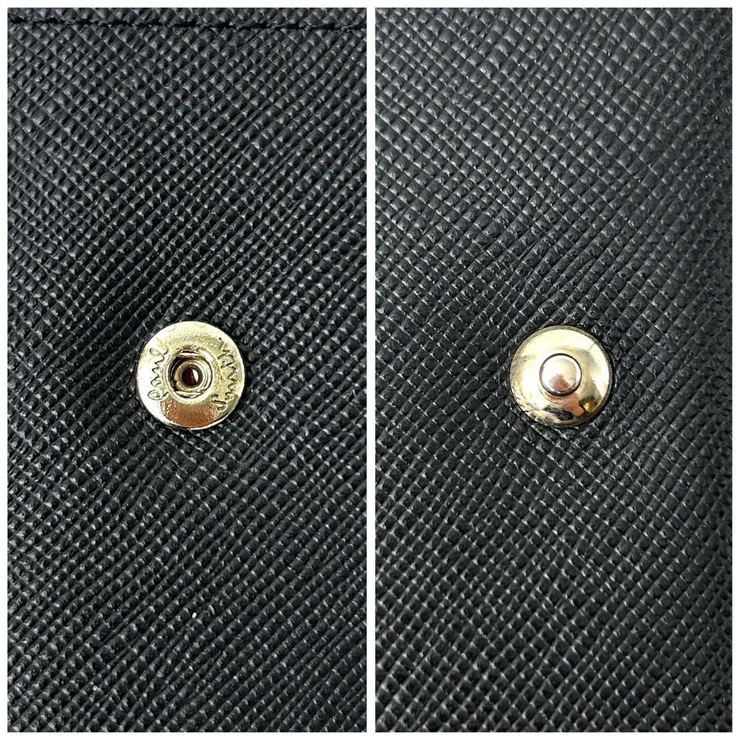 【未使用近✨️】Paul Smith ジップストローグレイン 2つ折り財布 黒