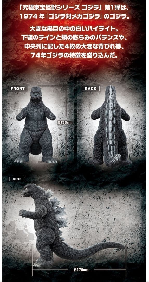 【新品未開封品】究極東宝怪獣 ゴジラ 1974 「ゴジラ対メカゴジラ」