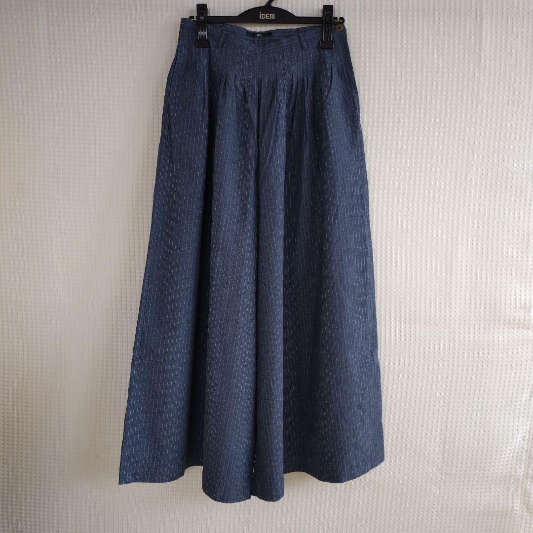 45r 　ガウチョパンツ　　キュロットパンツ　ワイドパンツ　ストライプ